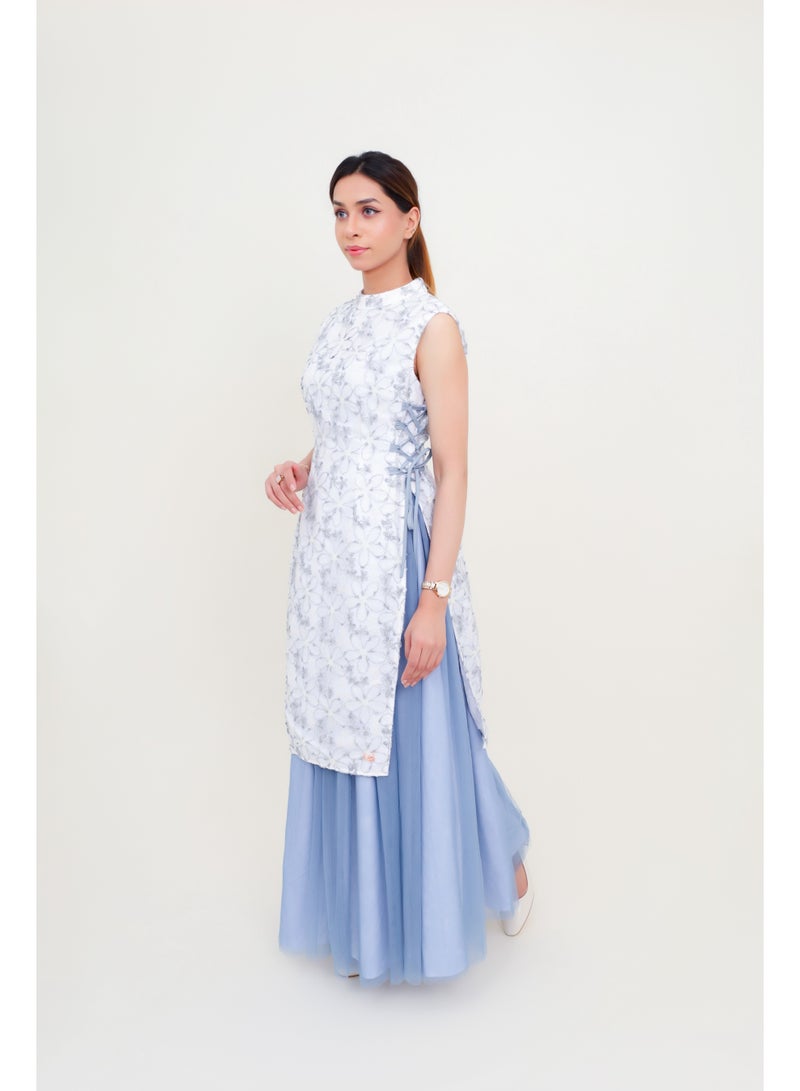 Obaha A dress with sparkling roses and a skirt - Image 2